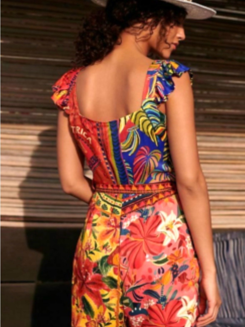 FARM Rio Multicolor Floral Patchwork Romper - Picture 2 of 7